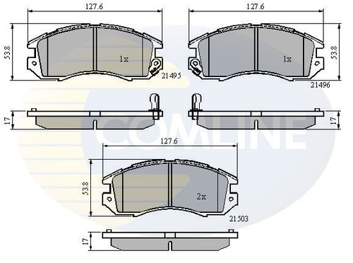 Comline cbp3127 brake pads - pads, set