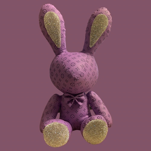 Big bear monogram purple - big, in