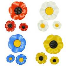 Large Flower Buttons Poppy