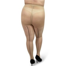 Plus size sheer jive seamed - plus,