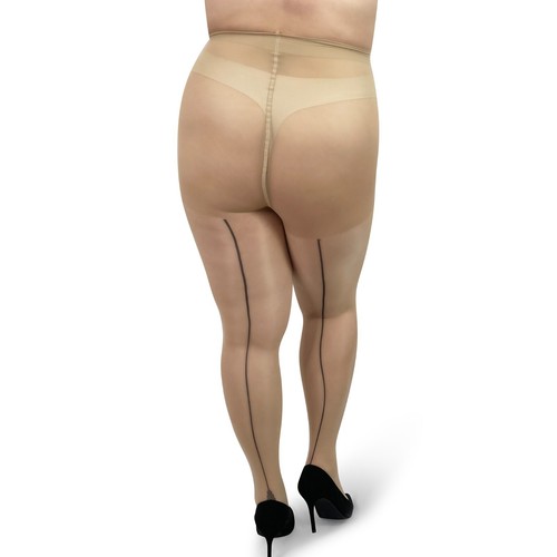 Plus size sheer - sheer, seamed