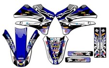 2000-2007 TTR 125 MAYHEM Blue Senge Graphics Kit Compatible with Yamaha