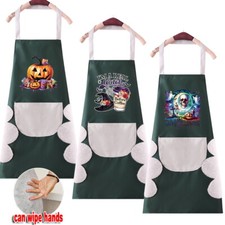 Halloween Kitchen Waterproof Apron Unisex Clean Pinafore Cooking Baking BBQ