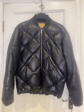 Genuine Mens G Star/Marc Newson Leather Puffer Jacket, in Blue Colour, size L