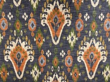 iLiv Boho Ink Ikat Linen Blend