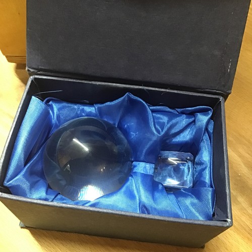 Boxed crystal ball - ball, stand
