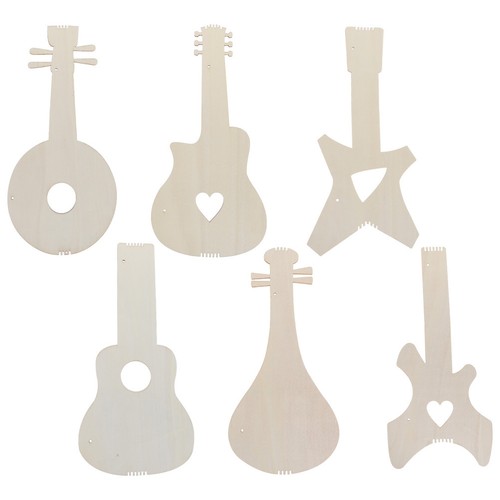 Pcs children wooden guitar - 6,