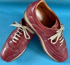 HERMES AUTHENTIC PRE OWNED MEN'S TRAINERS "H" LOGO LEATHER BROWN EU44