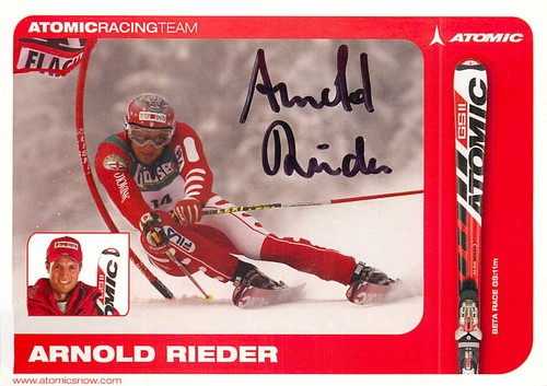 Arnold rieder autograph card - arnold,