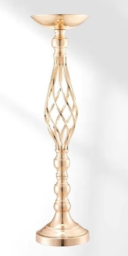 58cm tall golden vase - golden,