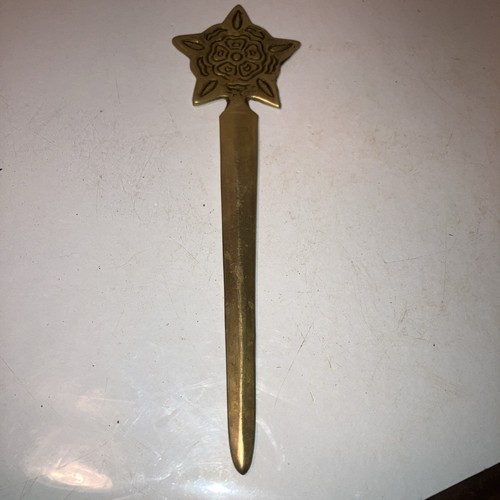 Vintage brass letter - brass,