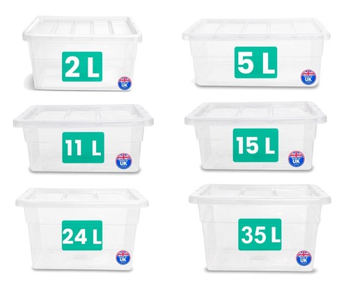 Clear plastic storage box - storage,
