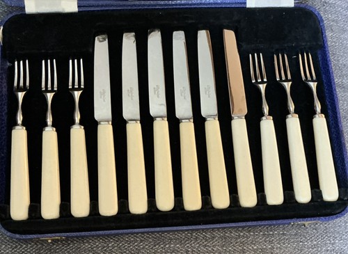 Antique cased set 6 - cased, of