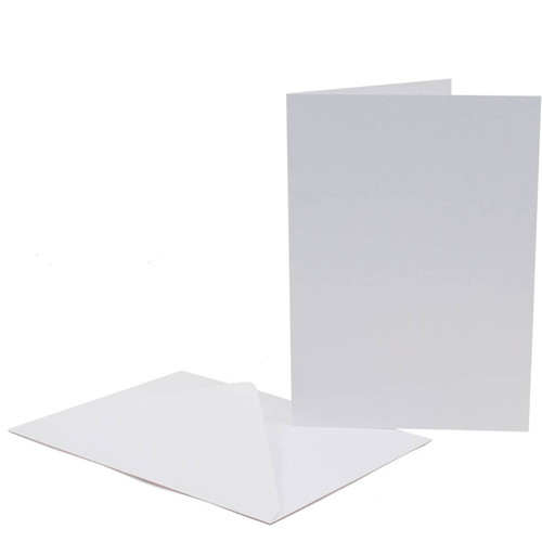 7 white blank cards - 50, 7"