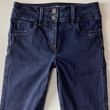Ladies Next Lift Slim & Shape Skinny Mid Rise Dark Blue Jeans Size 10 XL  (437J)