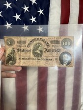 Old Civil War $100 Dollar Bill
