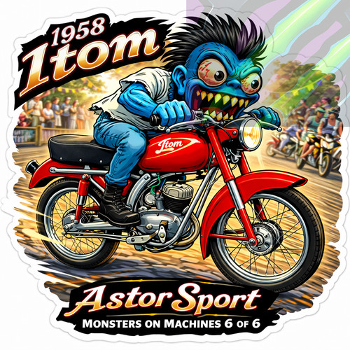 1958 itom astor sport - sport, 9x9cm