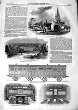 Original Old Antique Print