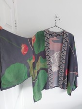LOVELY! Powder Kimono Jacket CRANE AT SUNRISE SUNSET BARGAIN