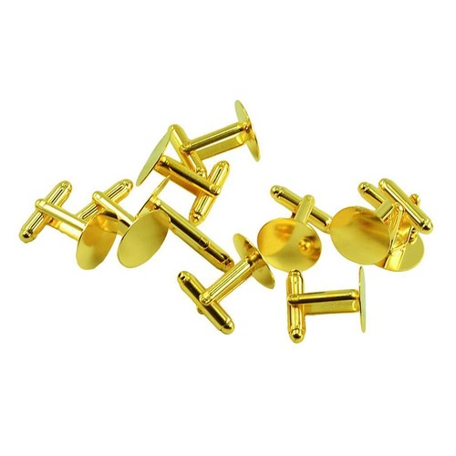 15mm round cufflink - cufflink, base