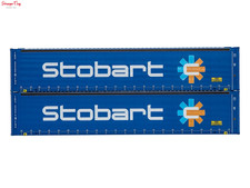 Dapol 45ft Curtainside Container Set (2) Stobart OO Gauge