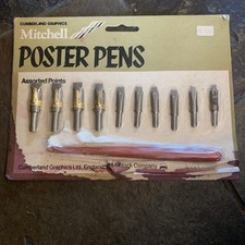 Mitchell Poster Pens Assorted Points Cumberland Nib Dip Nibs Calligraphy Artist