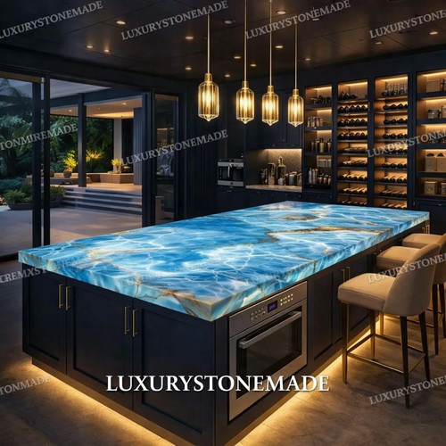 Backlit blue onyx - blue,