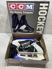 CCM Powerline 120 Ice Hockey Skates - Black & White Size 9 UK - Original Box