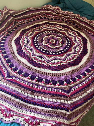 Large handmade crochet mandala - crochet,