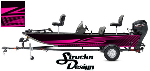 Graphic boat wrap pink bass - wrap,
