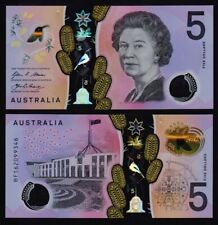 AUSTRALIA: B230a P#62a 5 Australian Dollars 2016 Polymer Uncirculated Banknote.