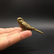 Antique Mini Parrot Brass Bird