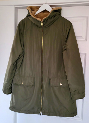 Olive green reversible hooded