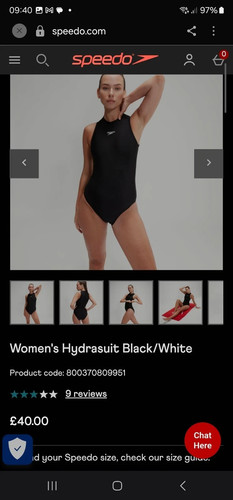 Speedo womens hydrasuit black - hydrasuit,