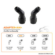 2PCS AN6 Female to 6AN Male 45