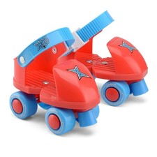 Xootz Quad Roller Skates for Kids, Beginner Adjustable Skates, Red