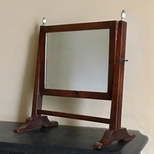 ANTIQUE Georgian Regency Swing Mirror Toilet Dressing Table Vintage Urn Finial