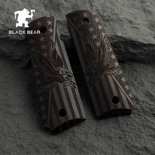 Ebony 1911 Grips with Eagle