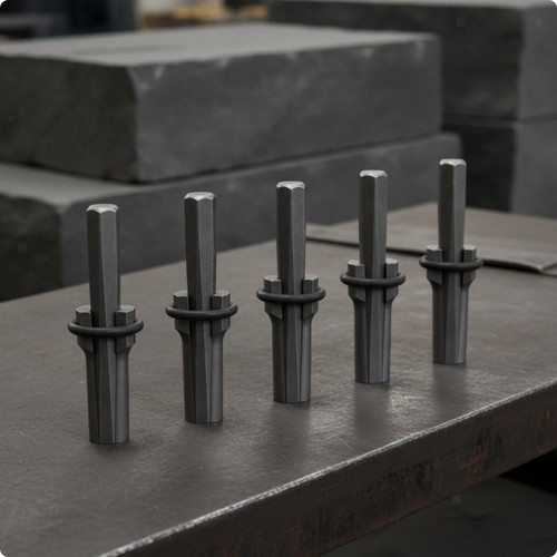 Pieces steel stone splitting - 5,