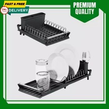Dish Rack Drainer Drying Holder Kitchen Tray Plate Cutlery Drip Tier Sink UK