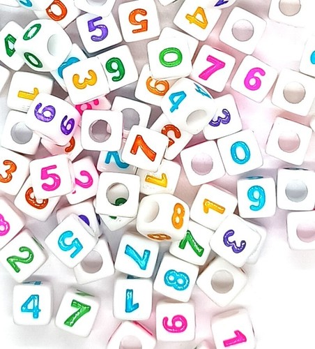 100pcs 7mm cube - , white+
