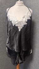 Janet Reger Black Short Pyjamas UK 20 LN048 EE 17