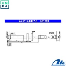 BRAKE HOSE 24.5112-0477.3 FOR