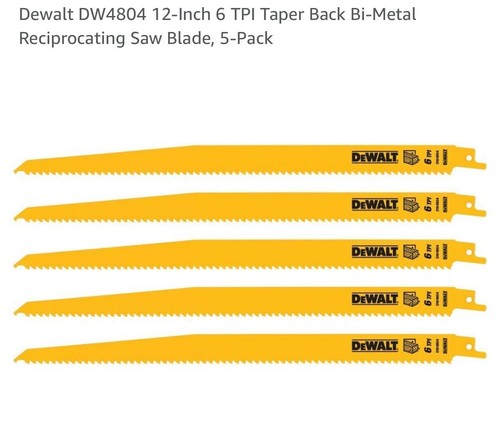 Dewalt dw4804 12inch - 5-pk,