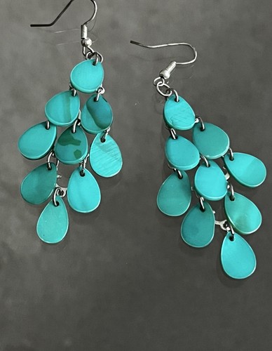 Turquoise teardrop dangle - teardrop,