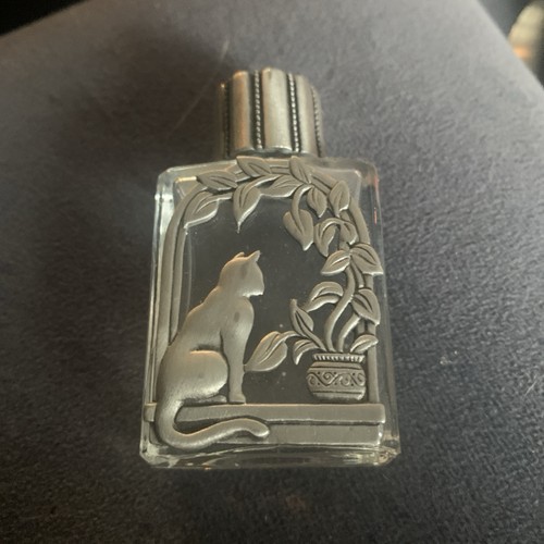 Perfume bottle with - with, pewter