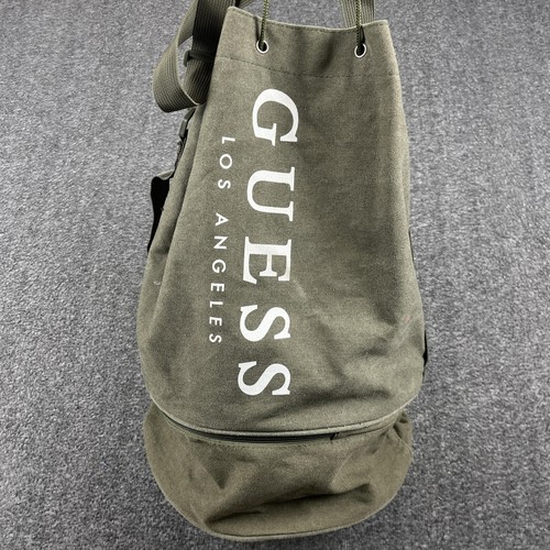 Guess green canvas duffle - 13",
