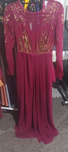 Virgos lounge burgundy chiffon - burgundy,