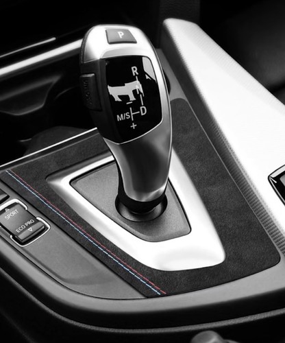 Alcantara gear shifter panel - gear,