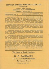 Berwick Rangers v Alloa Athletic (Inside pages only) SL 31st Oct 1959